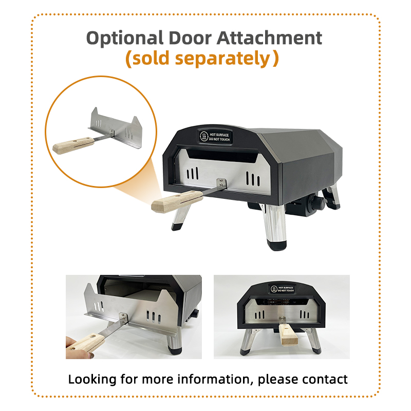 XN12S Portable 12-Inch Gas Pizza Oven - Tabletop Countertop Pizza Oven with Fast Ignition for Homemade Crispy Crust Pizzas