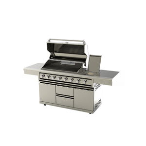 SG008B-AD Modern Outdoor Stainless Steel Gas BBQ Grill Machine Gray Glossy Kitchen Cabinet Design