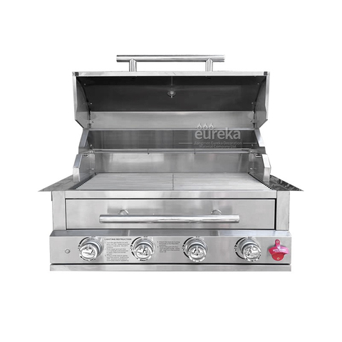 BN400GC Stainless Steel LPG Propane Charcoal Smoker Dual Fuel Built in BBQ Grill for Outdoor Kitchen