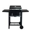 CQ01C Charcoal BBQ Grill Trolley with Adjustable Tray and Chimney