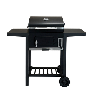 CQ01C Charcoal BBQ Grill Trolley with Adjustable Tray and Chimney