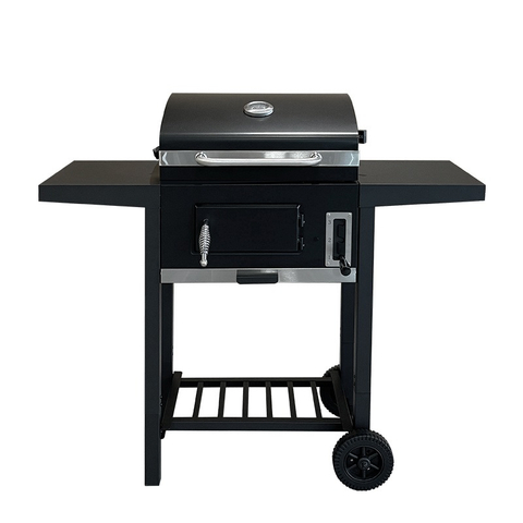 CQ01C Charcoal BBQ Grill Trolley with Adjustable Tray and Chimney