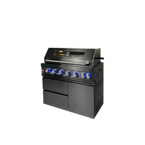 91100 BTU Stainless Steel Gas BBQ Grill | Rotisserie Gas Grill with Cabinet | 304 Propane Outdoor Barbecue Grill for Backyard Garden Party