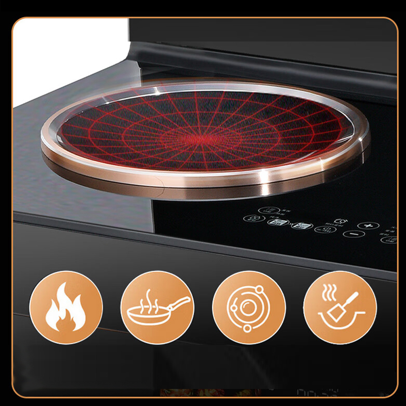 Color touch display with 40 smart recipes for 80L multi-function electric oven