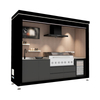 OKP Plus MaxR Mobile Modular Outdoor Kitchen with Electric Roller Shutter Door - 6 Burner Gas Grill & Induction Cooker