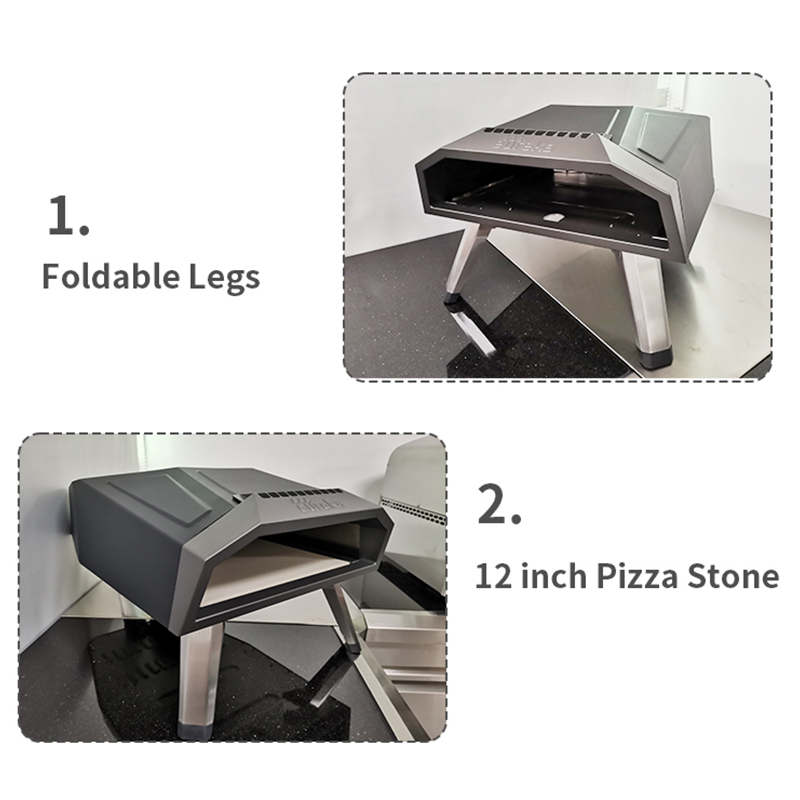 S12PZ-A 12 Inch Small Portable Propane Gas Pizza Oven, Outdoor Kitchen BBQ Pizza Oven For Sale