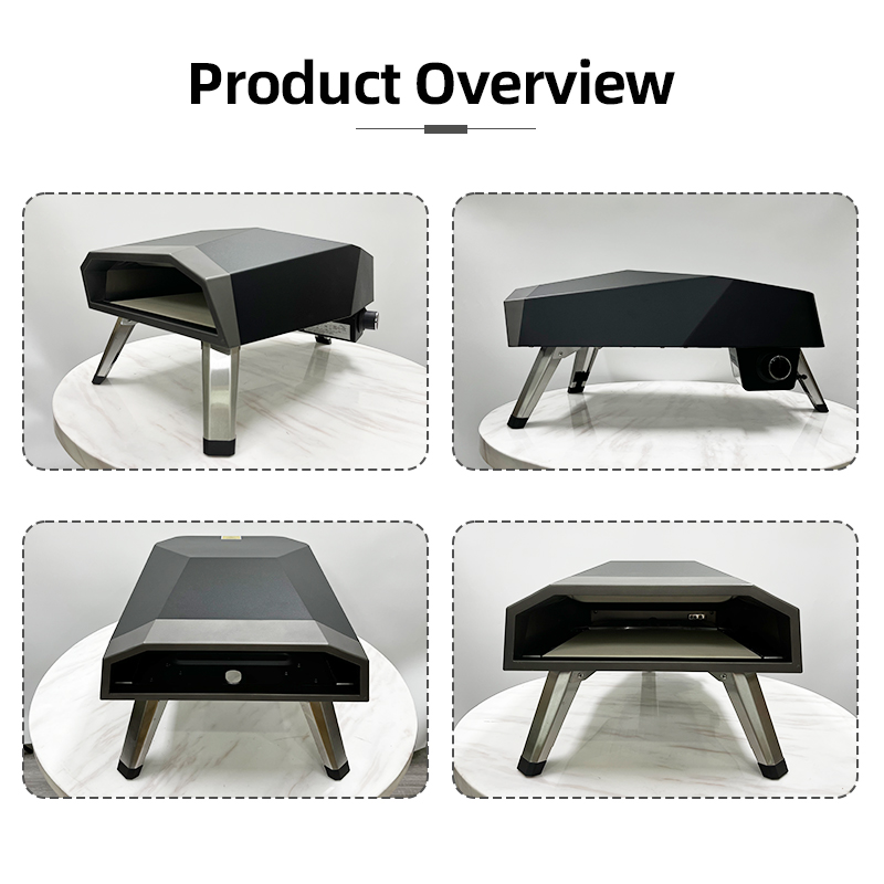 Eureka S12PZ foldable stainless steel propane gas pizza oven, small outdoor home bbq pizza oven for backyard camping | Forno pizza gas