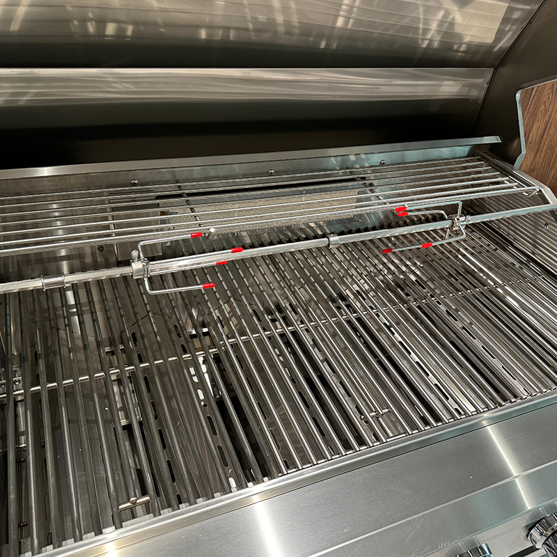 Eureka SG008BR stainless steel modular outdoor kitchen island, 8 burner gas BBQ grill with refrigerator and sink for backyard villa outdoor cooking