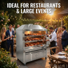 Professional Commercial Brazilian Rotisserie Grill: 30+ Skewers Large Capacity Charcoal/Gas Churrasco Grill - Wholesale Restaurant Kitchen Equipment Supplier