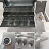 Eureka S401G 4+1 Burner Gas BBQ Grill: 18.3KW High Power #430 Stainless Steel Grill with Side Burner - Professional Wholesale BBQ Manufacturer