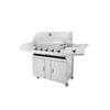 Premium #430 Stainless Steel Gas Grill with Side Burner - 630 sq. in. Cooking Area BBQ with LED Knobs