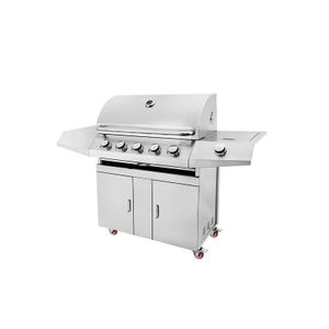 Premium #430 Stainless Steel Gas Grill with Side Burner - 630 sq. in. Cooking Area BBQ with LED Knobs