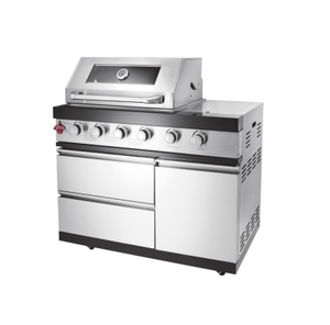 BW411-G 4+1+1 Burner Gas BBQ Grill - 78000 BTU Stainless Steel Grill with Rotisserie