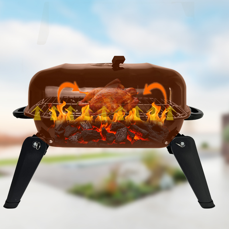Eureka CG01C Portable Charcoal BBQ Grill: Foldable Tabletop Grill with Handle - 44x32cm Large Cooking Area - Wholesale Supplier for Camping & Outdoor