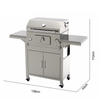SC001K-A Outdoor Backyard Charcoal BBQ Grill with Storage Cabinet - 304 Stainless Steel