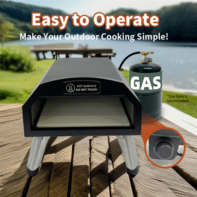 Eureka XN12S portable propane gas pizza oven, small outdoor home bbq pizza oven for backyard camping | Forno pizza gas
