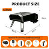 Eureka S12PZ foldable stainless steel propane gas pizza oven, small outdoor home bbq pizza oven for backyard camping | Forno pizza gas