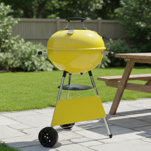 AP185-Y Portable Small Charcoal BBQ Grill with Wheels and Built-in Thermometer..jpg