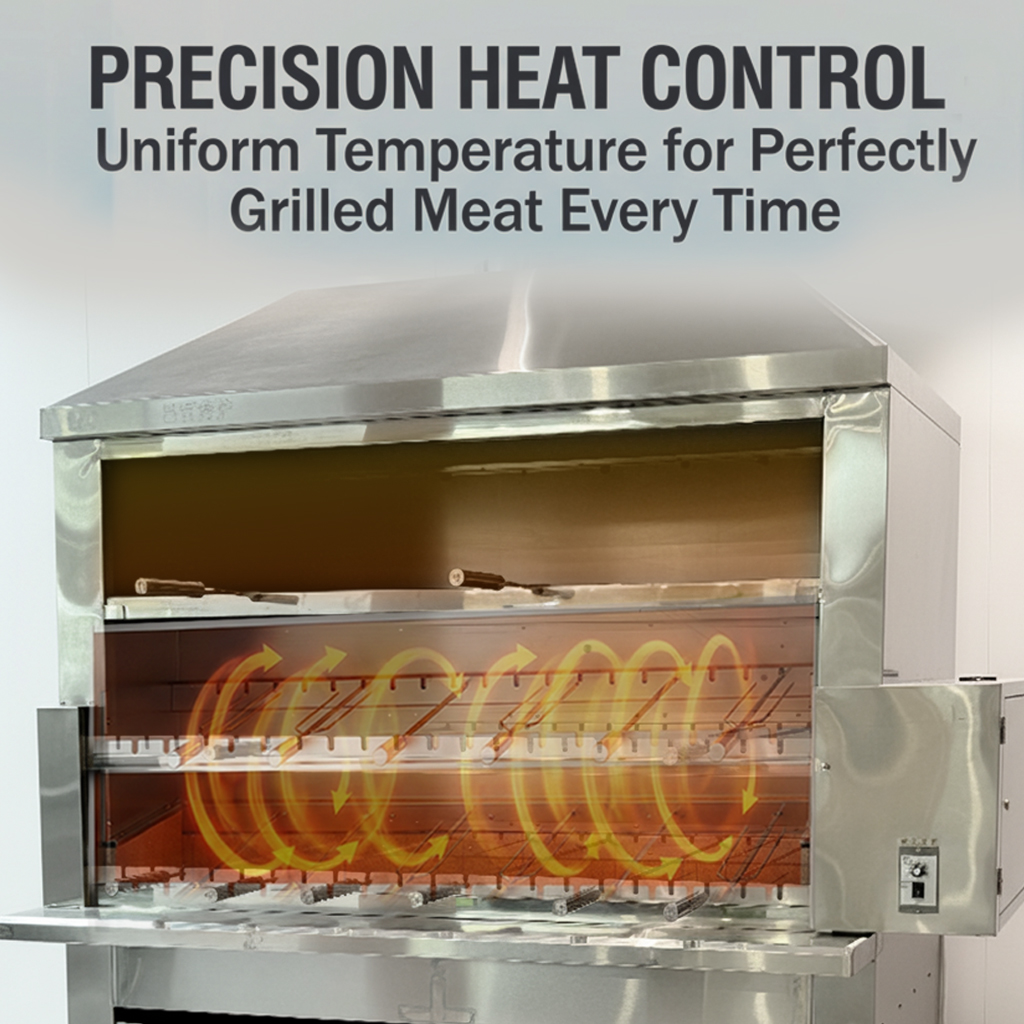 Professional Commercial Brazilian Rotisserie Grill: 30+ Skewers Large Capacity Charcoal/Gas Churrasco Grill - Wholesale Restaurant Kitchen Equipment Supplier