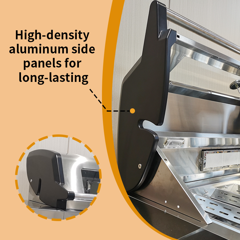 Premium Stainless Steel Built-in Gas Grill with Infrared Rear Burner - 6 Burner Outdoor BBQ Head with Glass View Hood & LED Lights