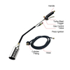 Heavy Duty Propane Weed Burner - 80cm Flame Torch with Piezo Ignition for Gardening, Roofing & Ice Melting - One-Hand Control Design
