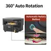 Portable 360° Auto-Rotating Gas Pizza Oven - Reaches 500°C in 15 Mins - Outdoor Pizza Maker with 12" Stone & LED Switch