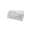 Premium Built-in Stainless Steel BBQ Grill with 6 Burners - 60,000 BTU Propane Gas Griller with LED Knob Option - Large Outdoor Kitchen Drop-in Grill