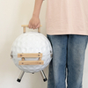 GF14C Golf Ball Shaped Portable Charcoal BBQ Grill - Foldable Camping Grill with Smoker