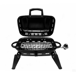 Foldable Propane Gas Grill for Camping & Backyard - 44x27cm Large Cooking Area Portable BBQ with Carrying Handle - Easy to Fold & Clean