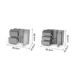 Organized Outdoor Kitchen Island with Flush Mount Stainless Steel Drawers and Doors.jpg