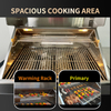 BW411-G 4+1+1 Burner Gas BBQ Grill - 78000 BTU Stainless Steel Grill with Rotisserie