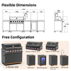 B-EX401G-T Built-in 4-Burner Gas Grill with Infrared Back Burner for Outdoor Kitchen Island