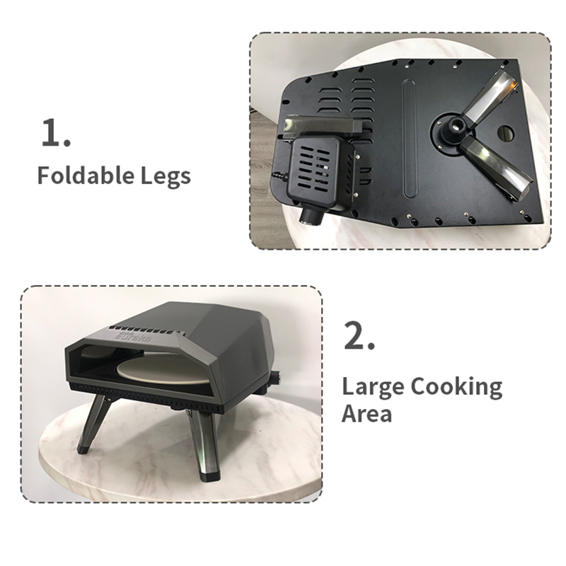 S12PZ-A2R 12" Small Portable Propane Gas Pizza Oven, Commercial Outdoor BBQ Pizza Oven For Sale