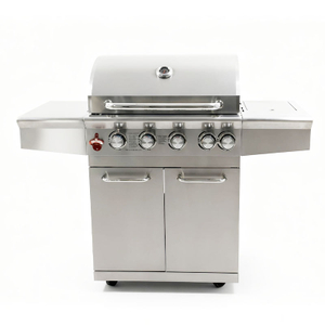 Eureka S401G 4+1 Burner Gas BBQ Grill: 18.3KW High Power #430 Stainless Steel Grill with Side Burner - Professional Wholesale BBQ Manufacturer