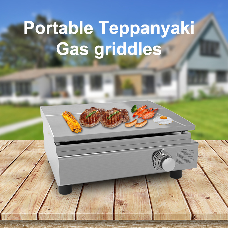 Eureka GD0001G Portable Teppanyaki Gas Griddle: 304 Stainless Steel Tabletop Grill - 15,000 BTU Commercial Grade Wholesale Supplier