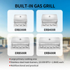 Premium Built-in Stainless Steel BBQ Grill with 6 Burners - 60,000 BTU Propane Gas Griller with LED Knob Option - Large Outdoor Kitchen Drop-in Grill
