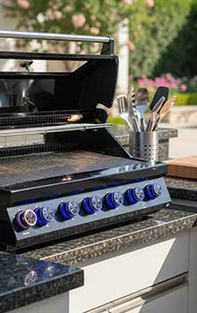 Outdoor Kitchen gas bbq grill Built in grill modular set Pizza Oven Eureka