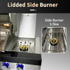 BW411-G 4+1+1 Burner Gas BBQ Grill - 78000 BTU Stainless Steel Grill with Rotisserie