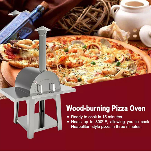 PZ0002W Wood Fired Stainless Steel Pizza Oven Or Grill Outdoor