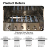 Premium Stainless Steel Gas Grill with LED Knobs - 6 Burner Propane BBQ with Lid & Side Burner - Large 970x500mm Cooking Area for Backyard